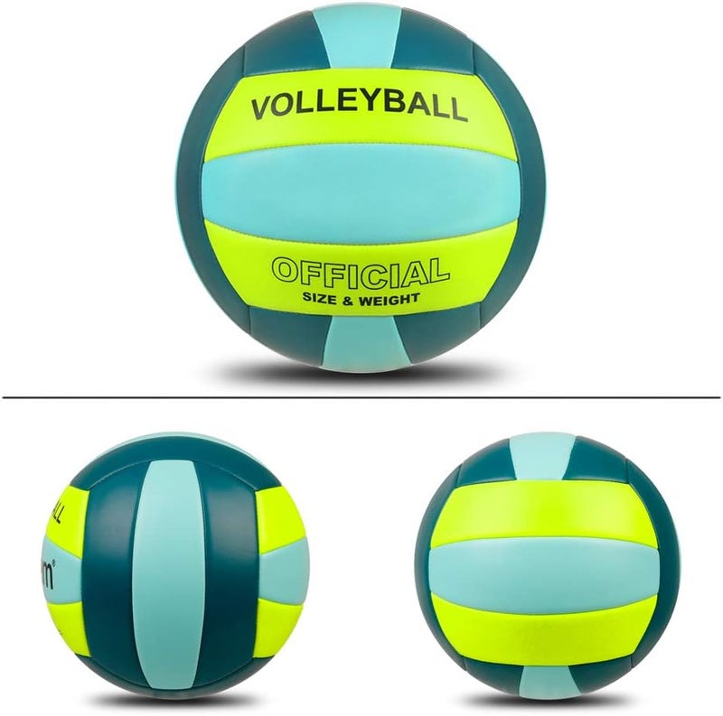 PECOGO Volleyball Size 5 PU Leather Soft Indoor Outdoor Volleyballs Sports Training Game Play Ball for Beginner, Teenager, Adult, 8.2 - Image 2